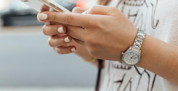 Lady using a phone